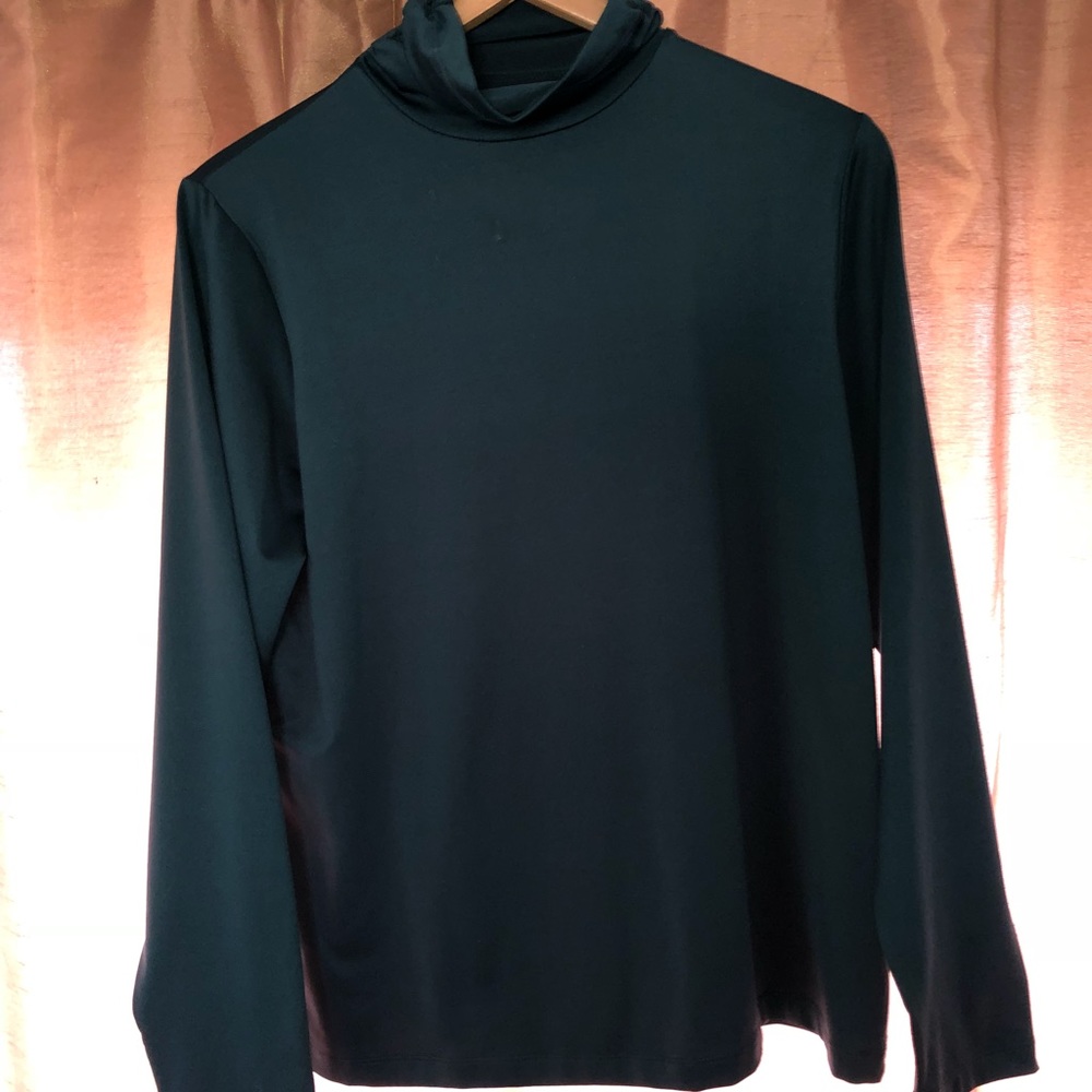Silky turtleneck dark teal color